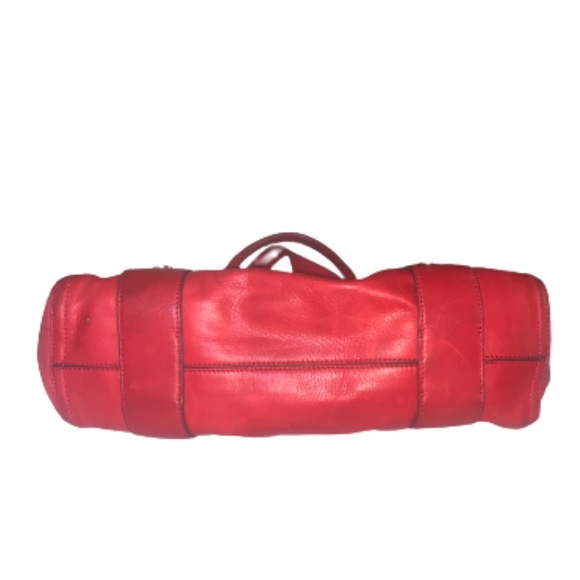 B Makowsky Soft Red Leather Handbag / Shoulder Bag - Picture 3 of 7